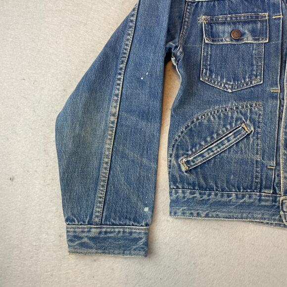 Vintage Gauchos Denim Jean Jacket Mens Sz 38 (Chest) Selvedge - Picture 3 of 10